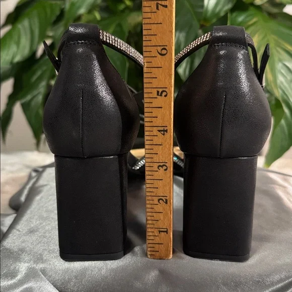 Bella Vita Aliette Black Rinestone Accents Heeled Dress Sandal - Women's 10 WW - Picture 8 of 14